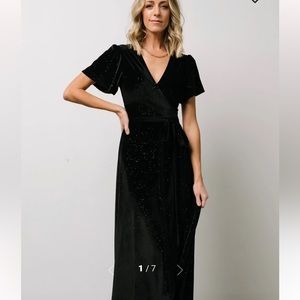 Baltic born sparkle velvet maxi dress
